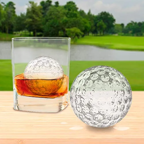 Tovolo Golf Ball Ice Molds (Set of 3) - Slow-Melting, Leak-Free, Reusable, & BPA-Free Craft Ice Molds / Great for Whiskey, Cocktails, Coffee, Soda, Fun Drinks, and Gifts