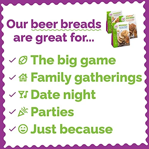 Molly & You Garlic Parmesan Beer Bread Mix (Pack of 1) - Gourmet, Artisan Bread Kit - No Bread Machine Needed - Just Add Beer or Soda