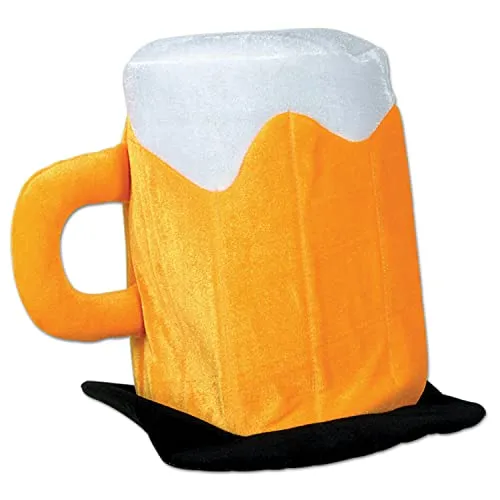 Plush Beer Mug Hat Party Accessory (1 count)