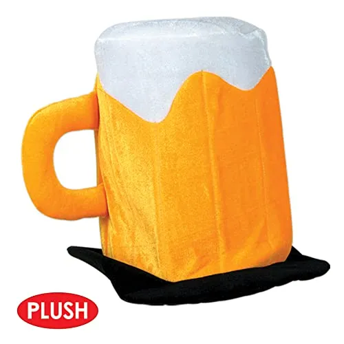 Plush Beer Mug Hat Party Accessory (1 count)