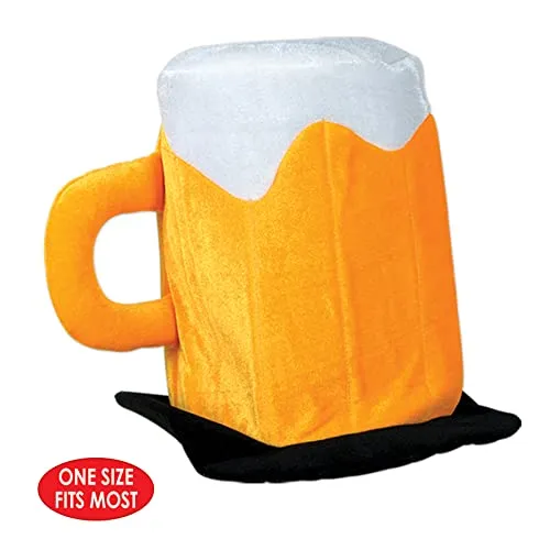 Plush Beer Mug Hat Party Accessory (1 count)