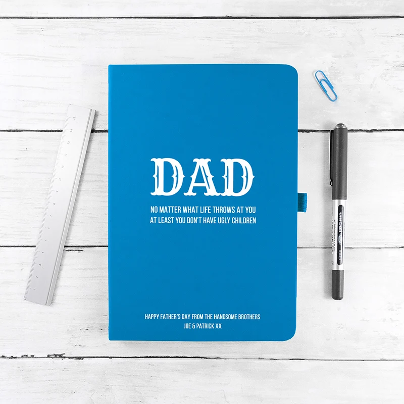 Personalised No Matter What Dad A5 Notebook