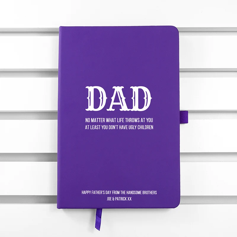 Personalised No Matter What Dad A5 Notebook
