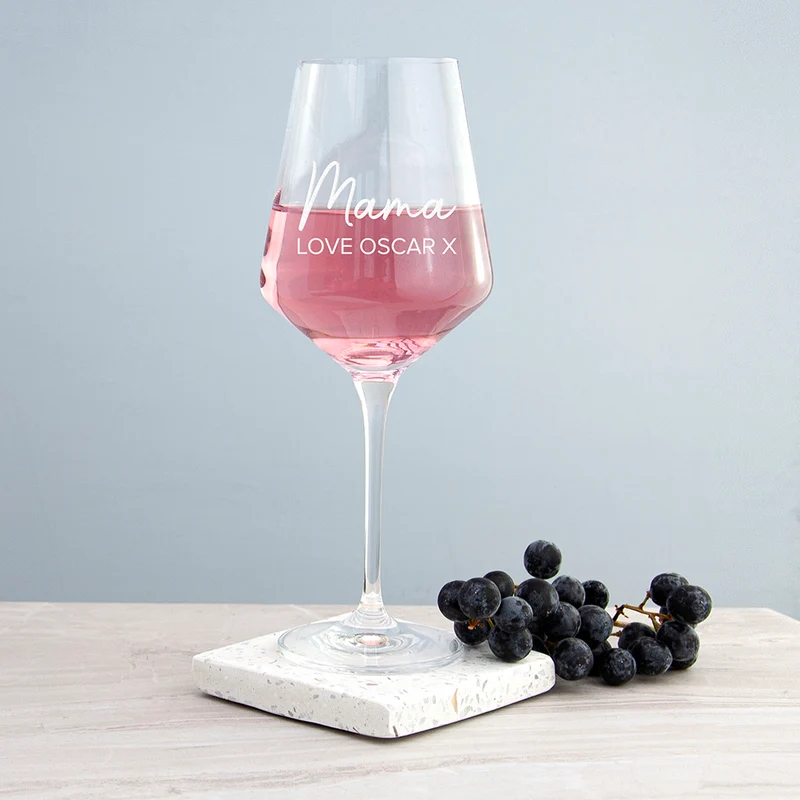Personalised Mum's Personalised Wine Glass