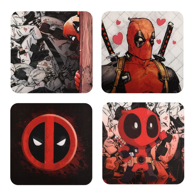 Deadpool 3D Untersetzer 4er Set