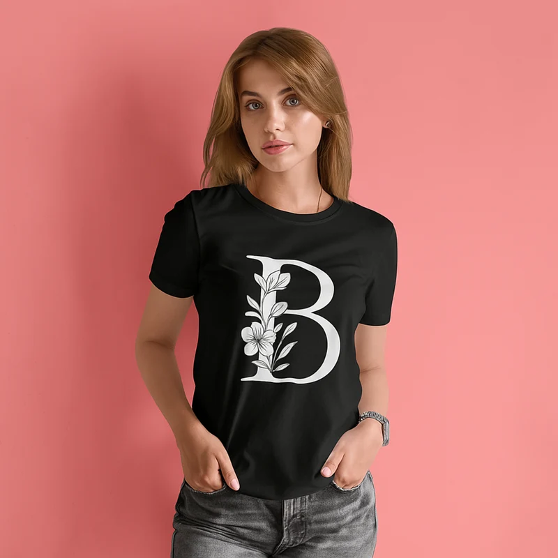 Personalised Monogrammed Women's Floral T-Shirt