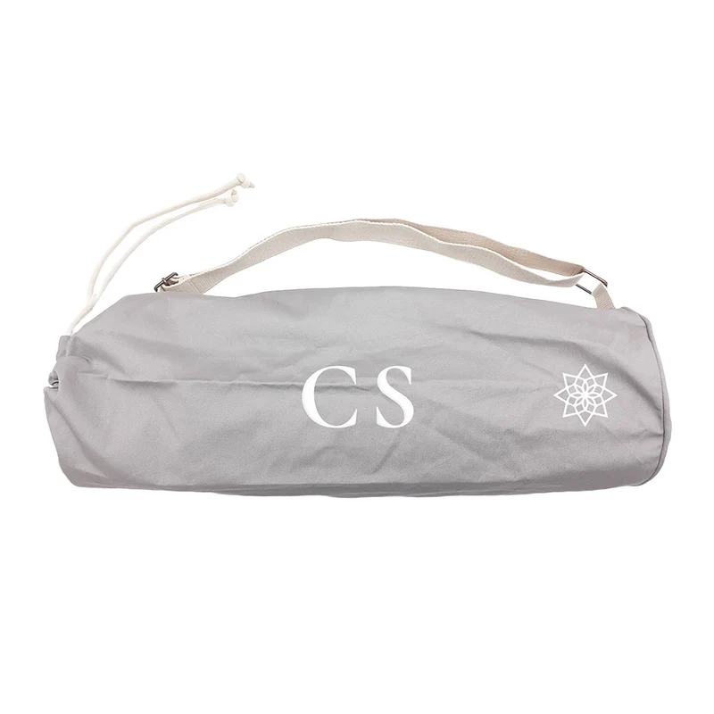 Personalised Monogrammed Organic Yoga Mat Drawstring Bag