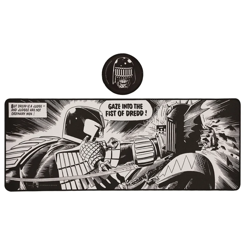 2000 AD Schreibtischunterlage & Untersetzer Judge Dredd