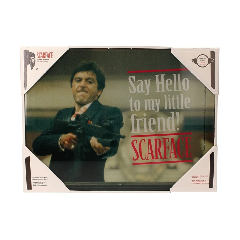 Scarface Glasposter Say Hello 40 x 30 cm