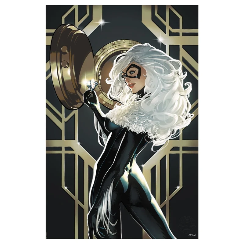 The Amazing Spider-Man Kunstdruck Cosmic Black Cat 61 x 41 cm - ungerahmt