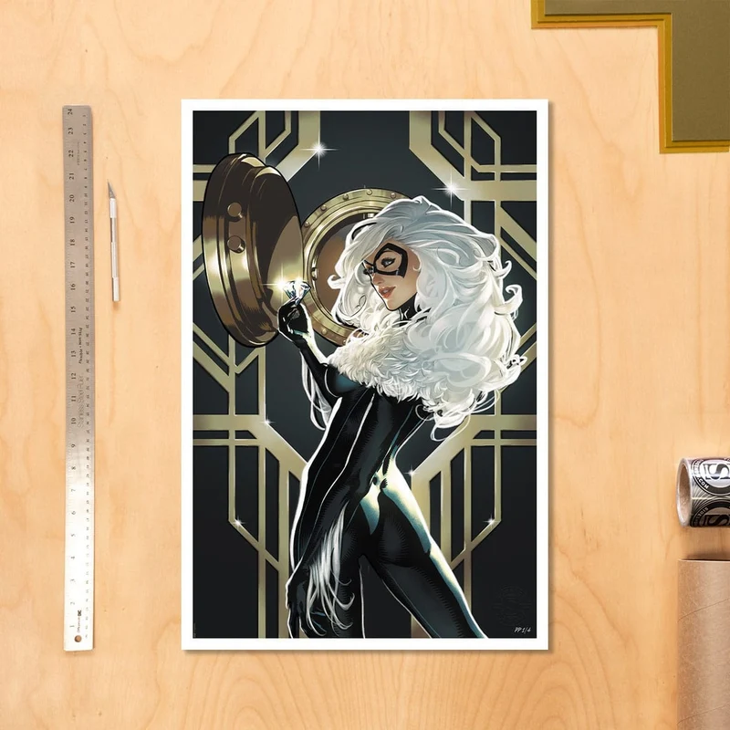The Amazing Spider-Man Kunstdruck Cosmic Black Cat 61 x 41 cm - ungerahmt
