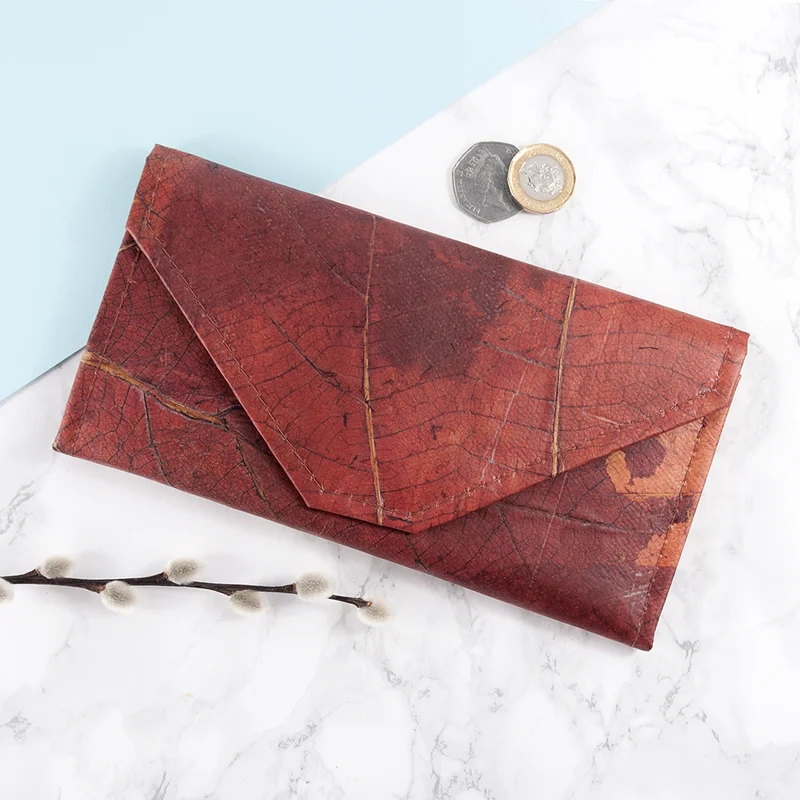 Leaf Leather Women's Envelope Wallet