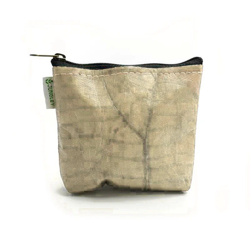 Leaf Leather Straight Edge Coin Bag