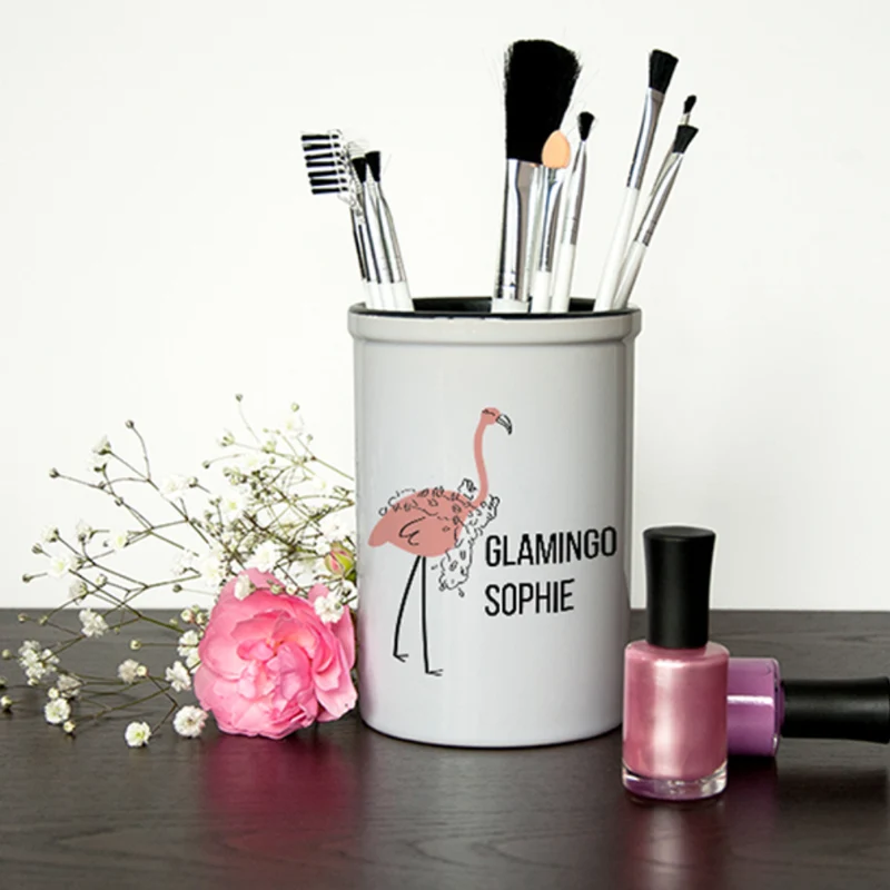 Personalised Glamingo Brush Holder