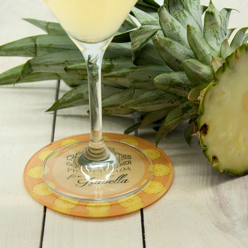 Personalised Get Me A Cocktail! Round Glass Coaster