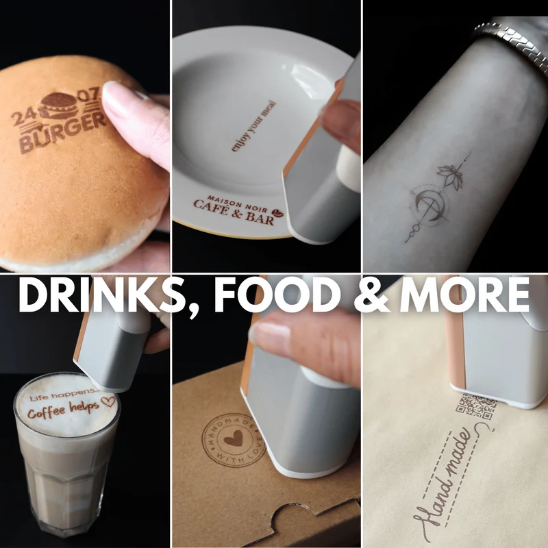 Cignature® mobiler Barista 2.0 Getränkedrucker - inklusive 1 Patrone und Zubehör (BLUETOOTH)