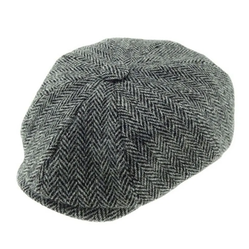 Harris Tweed Shelby Newsboy 8-Piece Cap