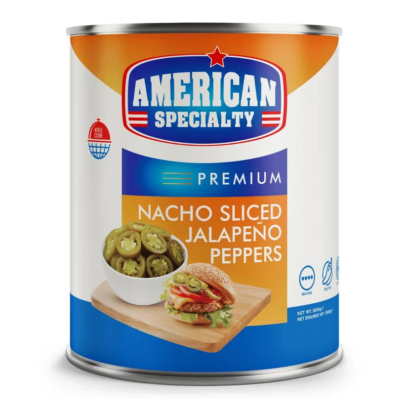 American Specialty Nacho Sliced Jalapeno Peppers, Turkey - 3KG