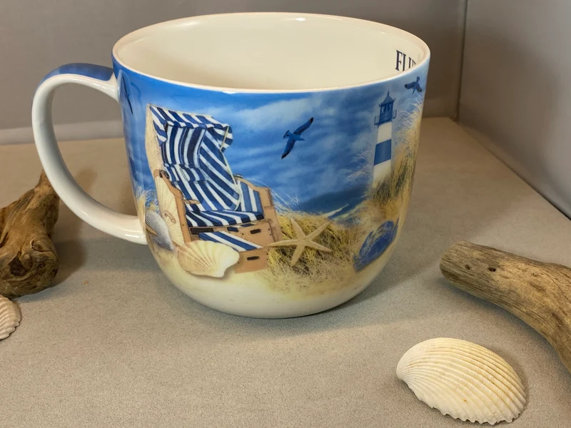 Jumbo-Becher „Strand-Design“