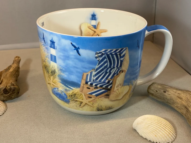 Jumbo-Becher „Strand-Design“