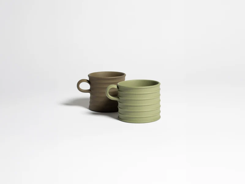 WEDGWOOD GREEK CUPS IN GREEN