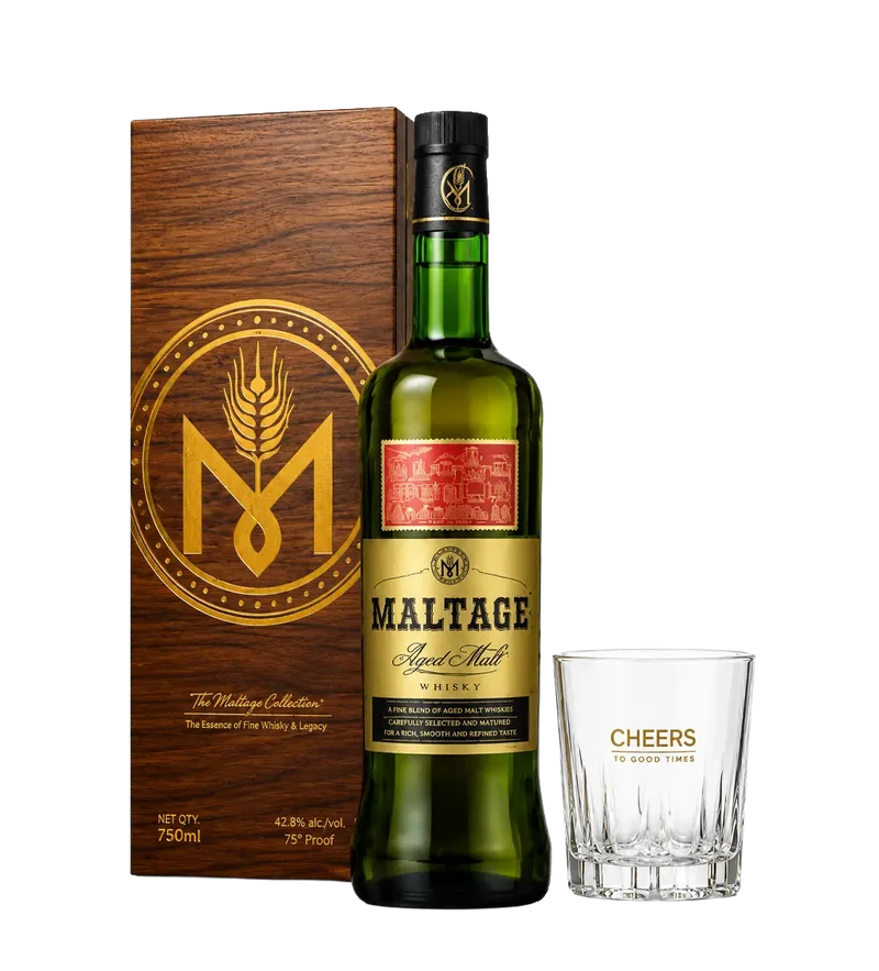 Maltage Aged Malt Whisky With Glass Pack 750ml