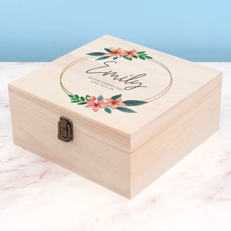 Personalised Floral Match Bridesmaid Box - Dahlia - Medium