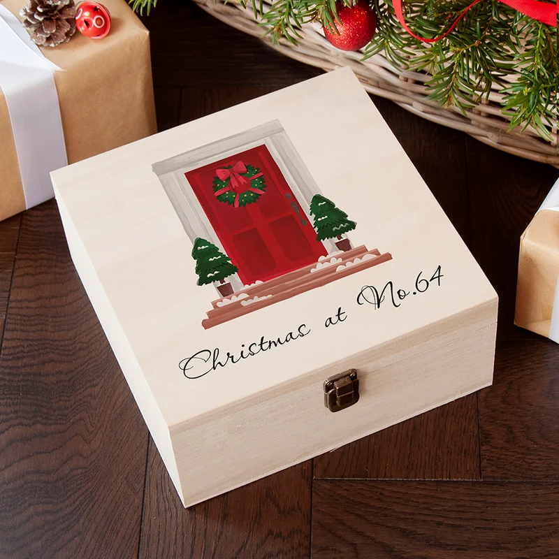 Personalised Door Number Christmas Box - Medium