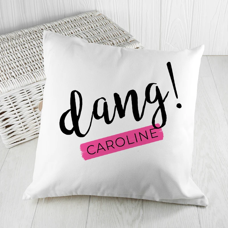 Personalised Dang Cushion Cover