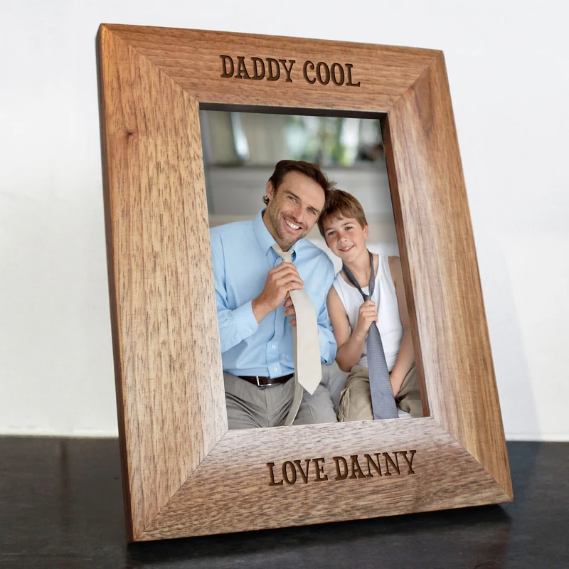 Personalised Daddy Cool Engraved Photo Frame