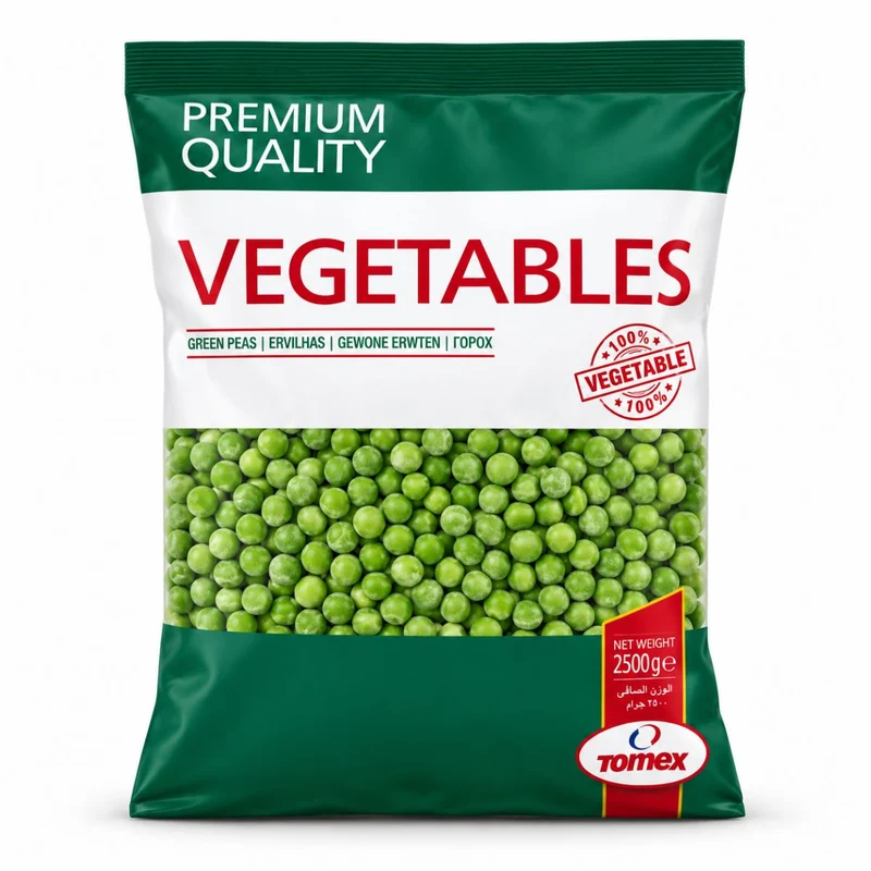 Tomex Green Peas, Frozen - 2.5KG
