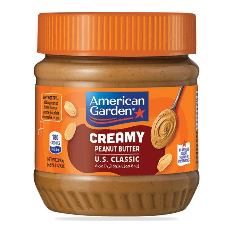 American Garden Peanut Butter, Creamy - 340G