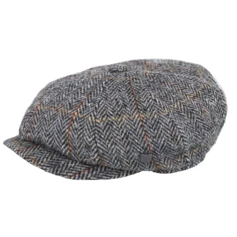 Harris Tweed 8 Piece Bakersboy Cap