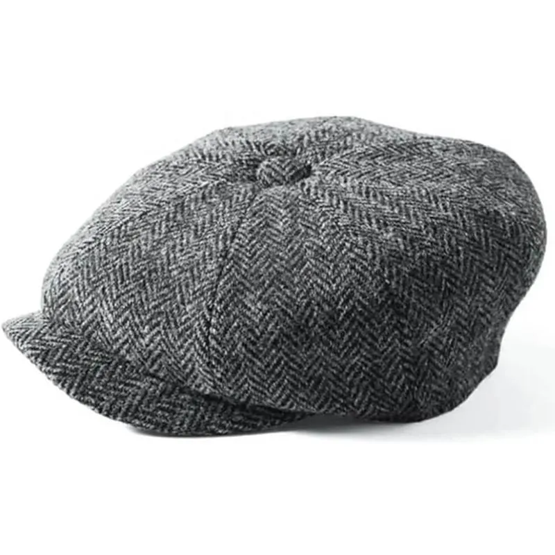 Harris Tweed 8 Piece Bakersboy Cap