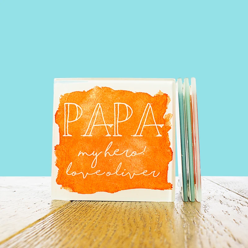 Personalised Coastal Watercolour Personalised Coaster