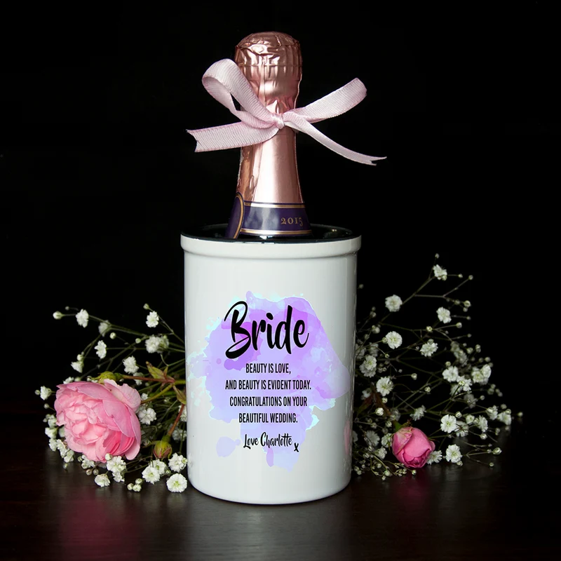 Personalised Bridal Personalised Miniature Champagne Bucket
