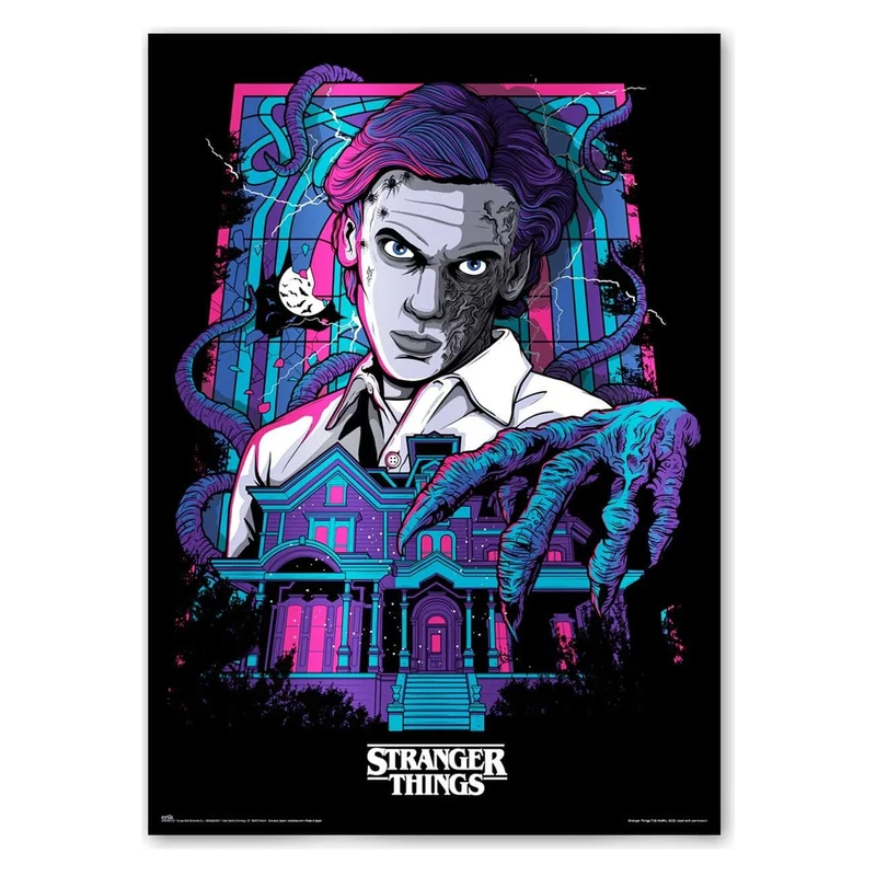 Stranger Things Leuchtendes Poster Premium 50 x 70 cm