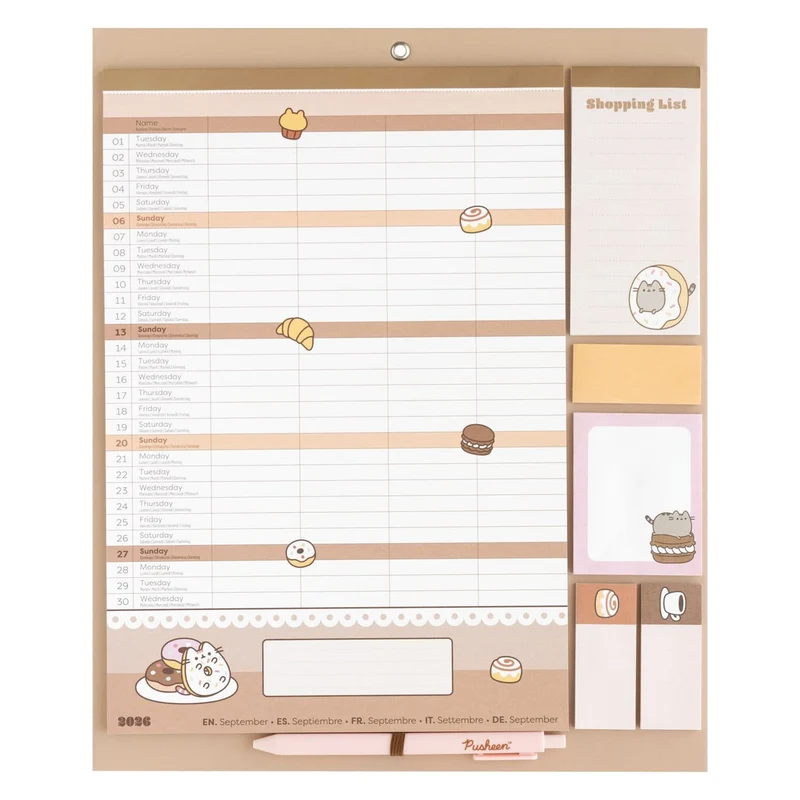 Pusheen magnetischer Planer 2026/27 30 x 35 cm