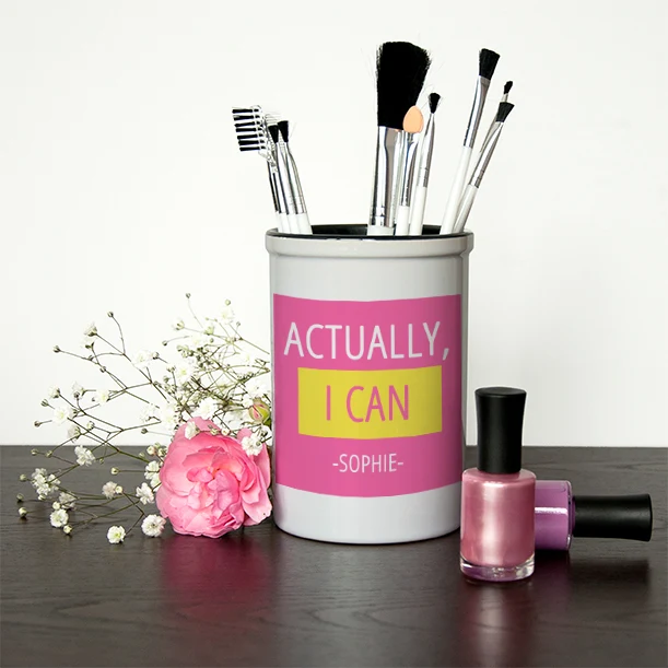 Personalised Actually I Can Brush Holder