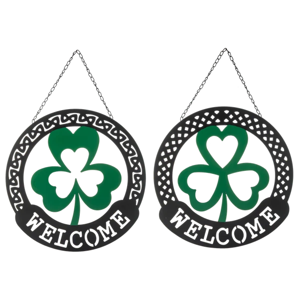 Welcome Shamrock Wall Decor