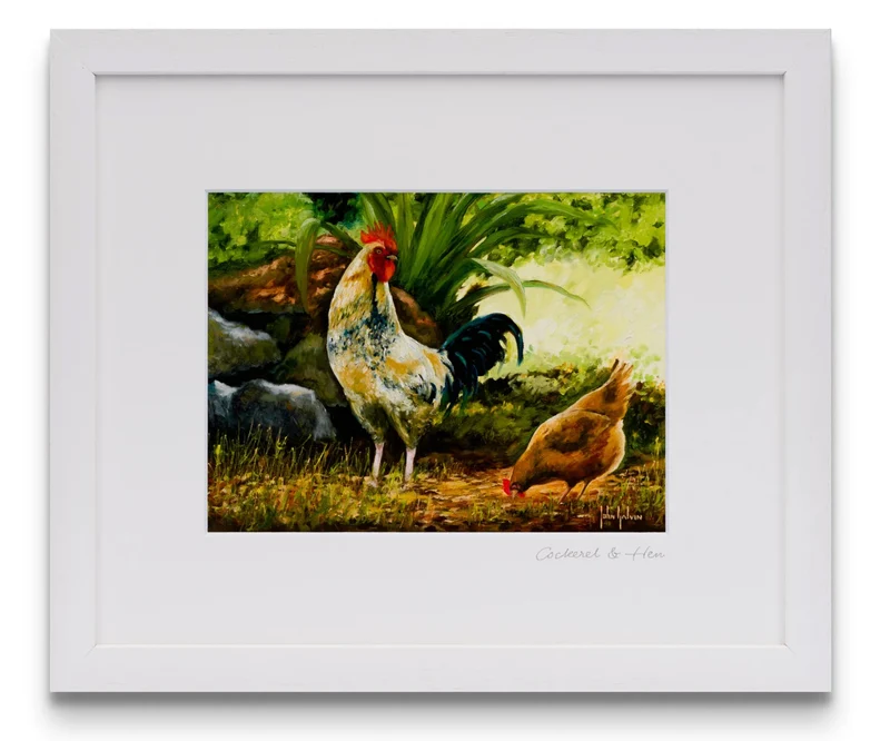 Cockerel & Hen by John Galvin