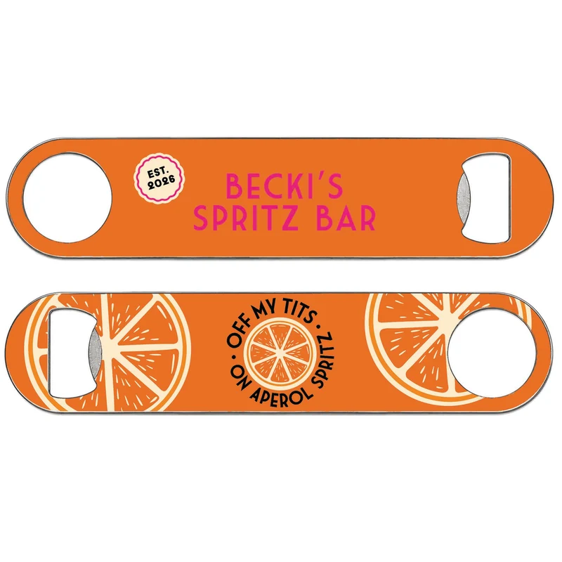 Personalised Aperol Spritz Bar Blade Bottle Opener