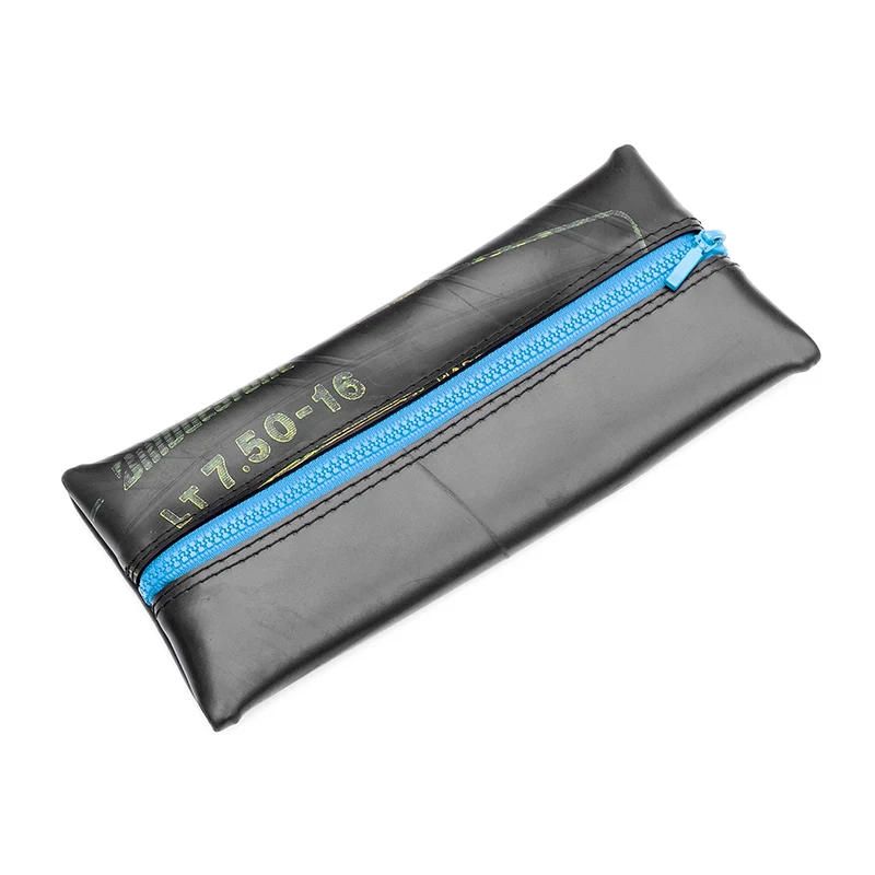 Upcycled Truck Tyre Rubber Flat Pencil Case