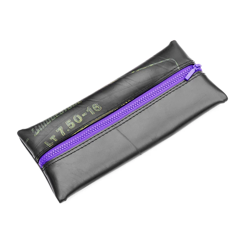 Upcycled Truck Tyre Rubber Flat Pencil Case