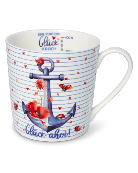 Tasse, Becher „Anker & Blumen“, 943065