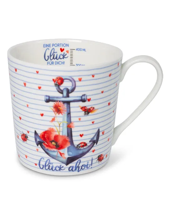 Tasse, Becher „Anker & Blumen“, 943065