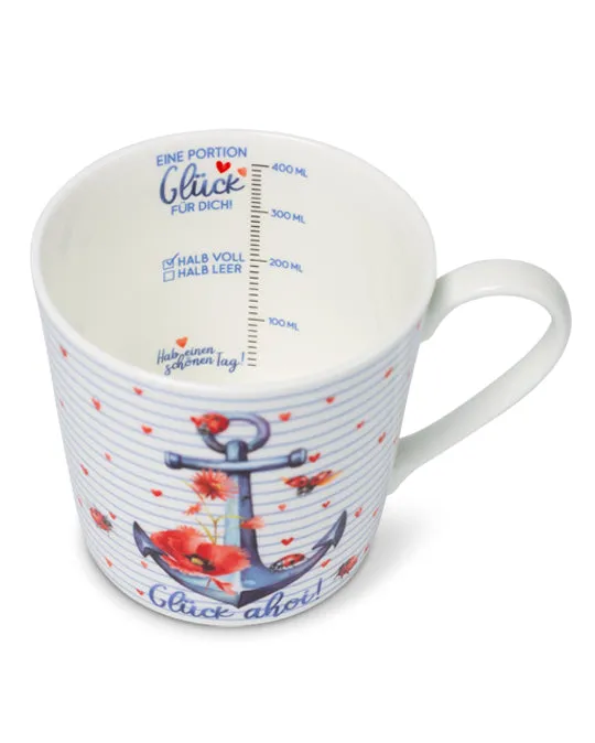 Tasse, Becher „Anker & Blumen“, 943065
