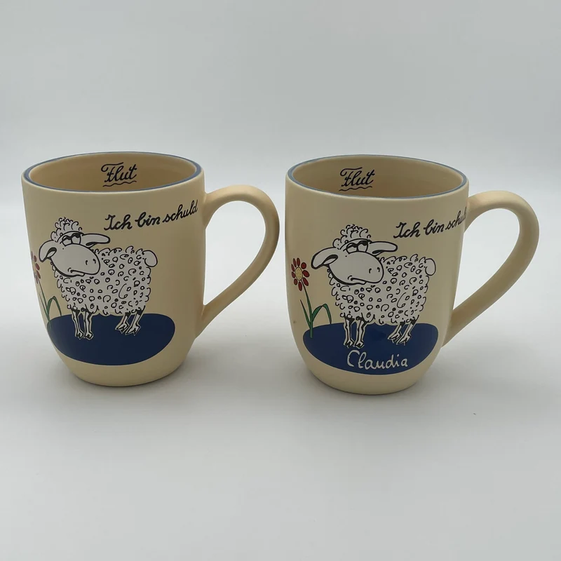 Große Tasse, Keramik, „Schaf - Unschuldslamm“ mit Wunschnamen - Jeder Name ist möglich!