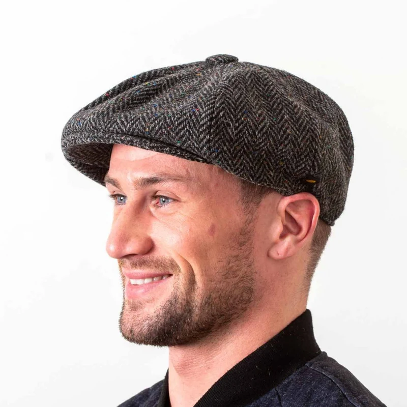 Men's Traditional Donegal Tweed Newsboy Cap