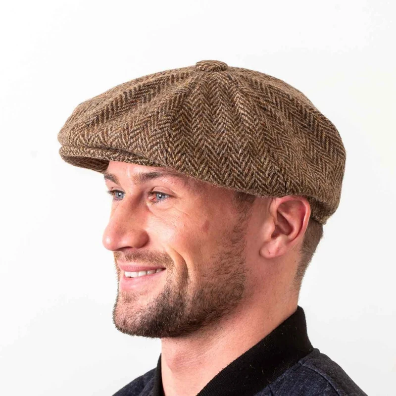 Men's Traditional Donegal Tweed Newsboy Cap